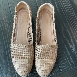 Stuart Weitzman Straw Loafers